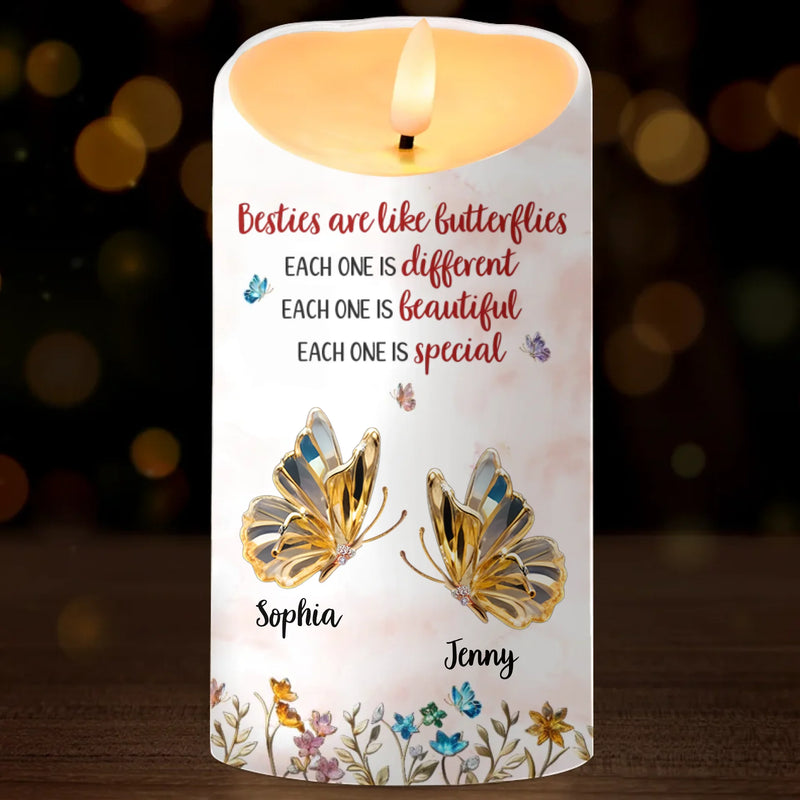 Custom LED Candle - Personalized Best Friend Christmas Birthday Gifts For Women, Besties, Sisters, BFF - My Calm Corner
