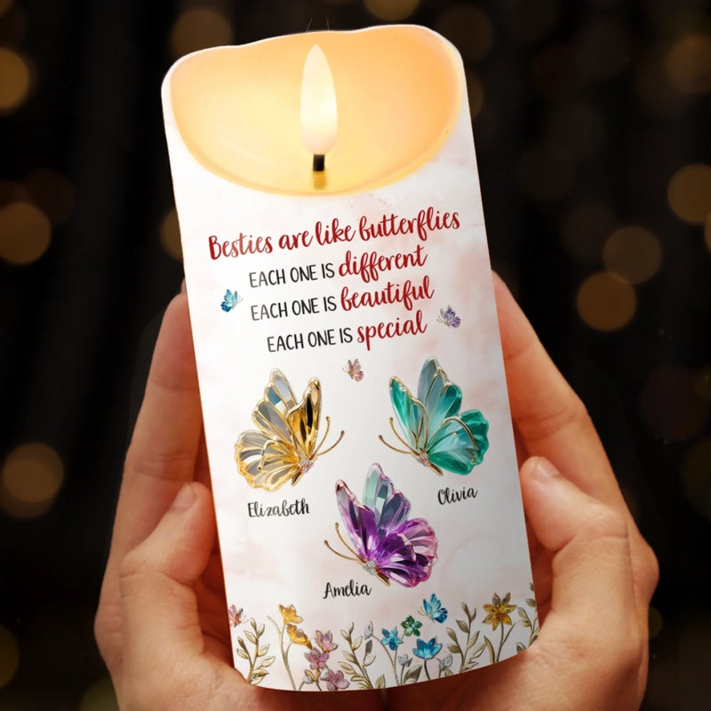 Custom LED Candle - Personalized Best Friend Christmas Birthday Gifts For Women, Besties, Sisters, BFF - My Calm Corner