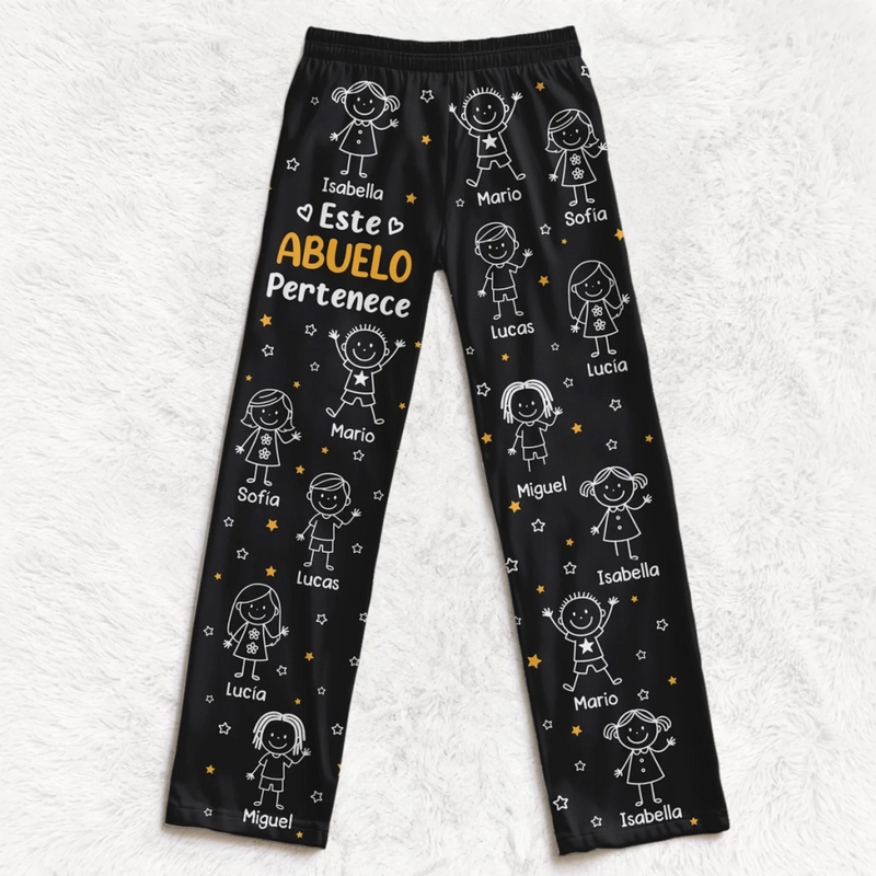 Pantalones De Pijama Personalizados - Regalos De Navidad O Cumpleaños Para Mamá, Papá, Abuela, Abuelo - Hechos Con Amor
