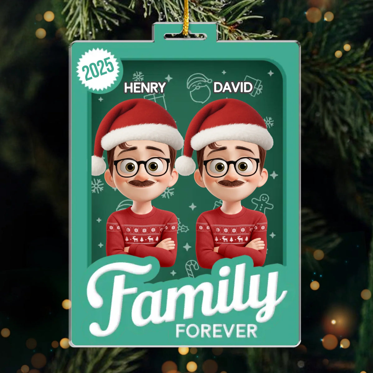 Custom Acrylic Ornament - Personalized Christmas Birthday Gifts For Mom, Dad, Brother, Sister, Kids - For The People Who Mean Everything