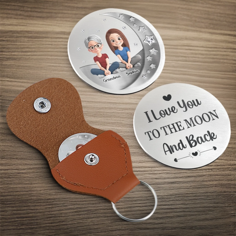 Custom Pocket Hug - Personalized Christmas Birthday Gifts For Grandma, Grandson, Granddaughter - Grandma’s Love Knows No Distance