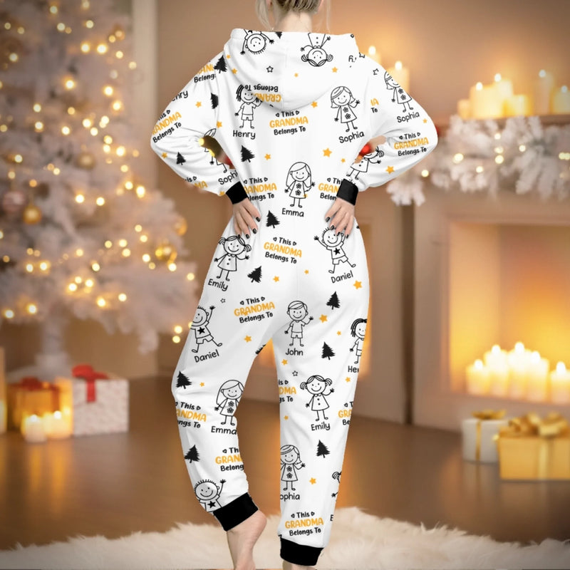 Custom Adult Onesie - Personalized Christmas Birthday Gifts For Mom, Dad, Grandma, Grandpa - Hugs You Can Wear