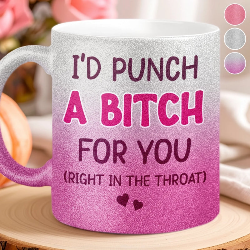 Custom 11OZ Glitter Matte Ceramic Mug - Personalized Best Friend Birthday Gifts For Women, Besties, Sisters, BFF - Smiles Shine Brighter With You