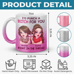 Custom 11OZ Glitter Matte Ceramic Mug - Personalized Best Friend Birthday Gifts For Women, Besties, Sisters, BFF - Besties Bring The Sunshine In