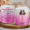 Custom 11OZ Glitter Matte Ceramic Mug - Personalized Best Friend Birthday Gifts For Women, Besties, Sisters, BFF - Together We Make Life Sweet