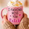 Custom Long Distance 11OZ Glitter Matte Ceramic Mug - Personalized Best Friend Birthday Gifts For Women, Besties, Sisters, BFF - I Miss Your Face