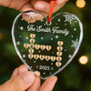 Custom Scrabble Circle Glass Ornament -  Personalized Christmas Birthday Gifts For Mom, Dad, Brother, Sister, Kids - Where Hearts Feel At Home