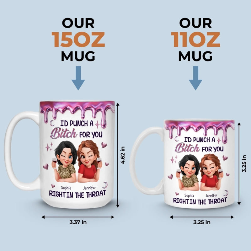 Custom Mug - Personalized Best Friend Birthday Gifts For Women, Besties, Sisters, BFF - Made For Each Laugh