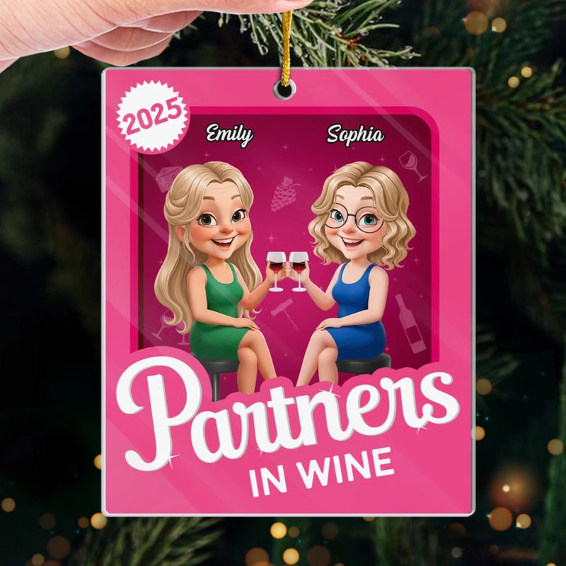 Custom Toy Box Acrylic Ornament - Personalized Best Friend Christmas Birthday Gifts For Women, Besties, Sisters, BFF - Smiles Grow Bigger Together