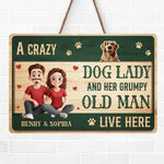 Home Of Barking Security And Unconditional Love - Couple Personalized Custom Home Decor Wood Sign - Gift For Husband Wife, Anniversary, Pet Owners, Pet Lovers