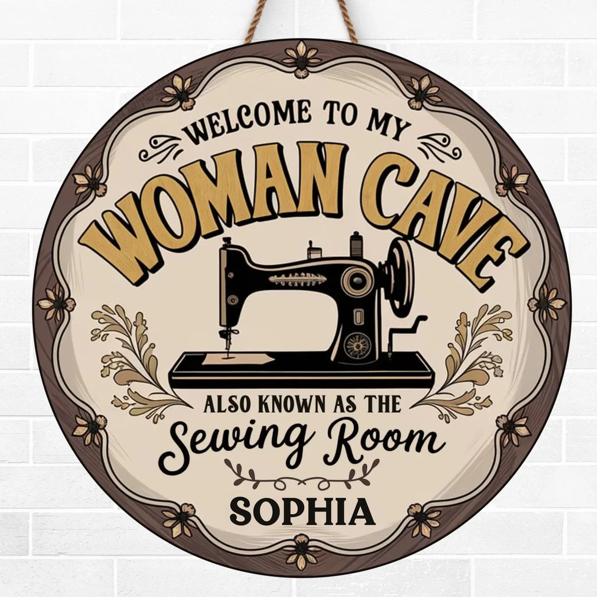 Welcome To My Sewing Room - Family Personalized Custom Shaped Home Decor Wood Sign - House Warming Gift For Yourself, Best Friends, Siblings, Family Members