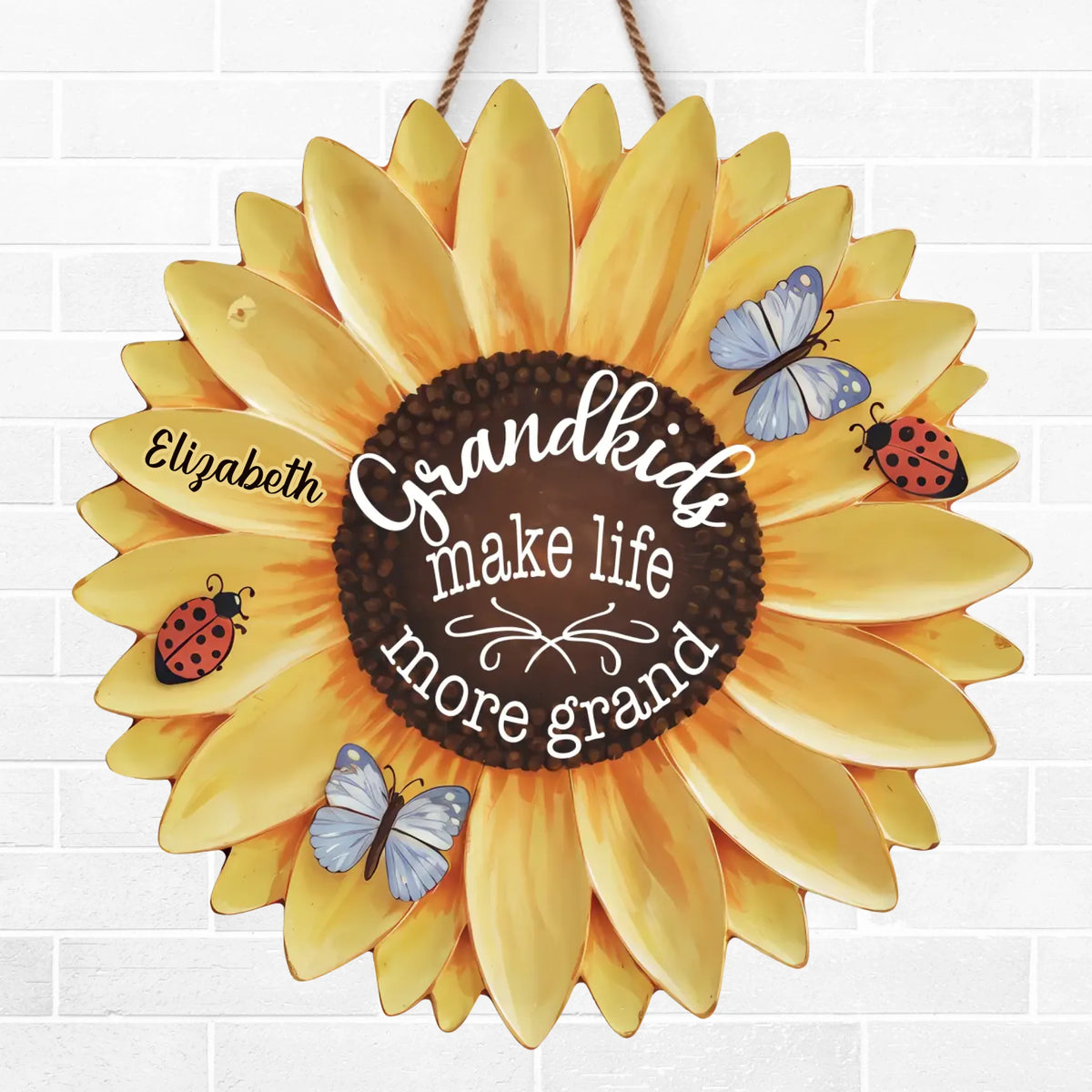 Grandkids Keep The Heart Young - Family Personalized Custom Shaped Home Decor Wood Sign - House Warming Gift For Mom, Grandma