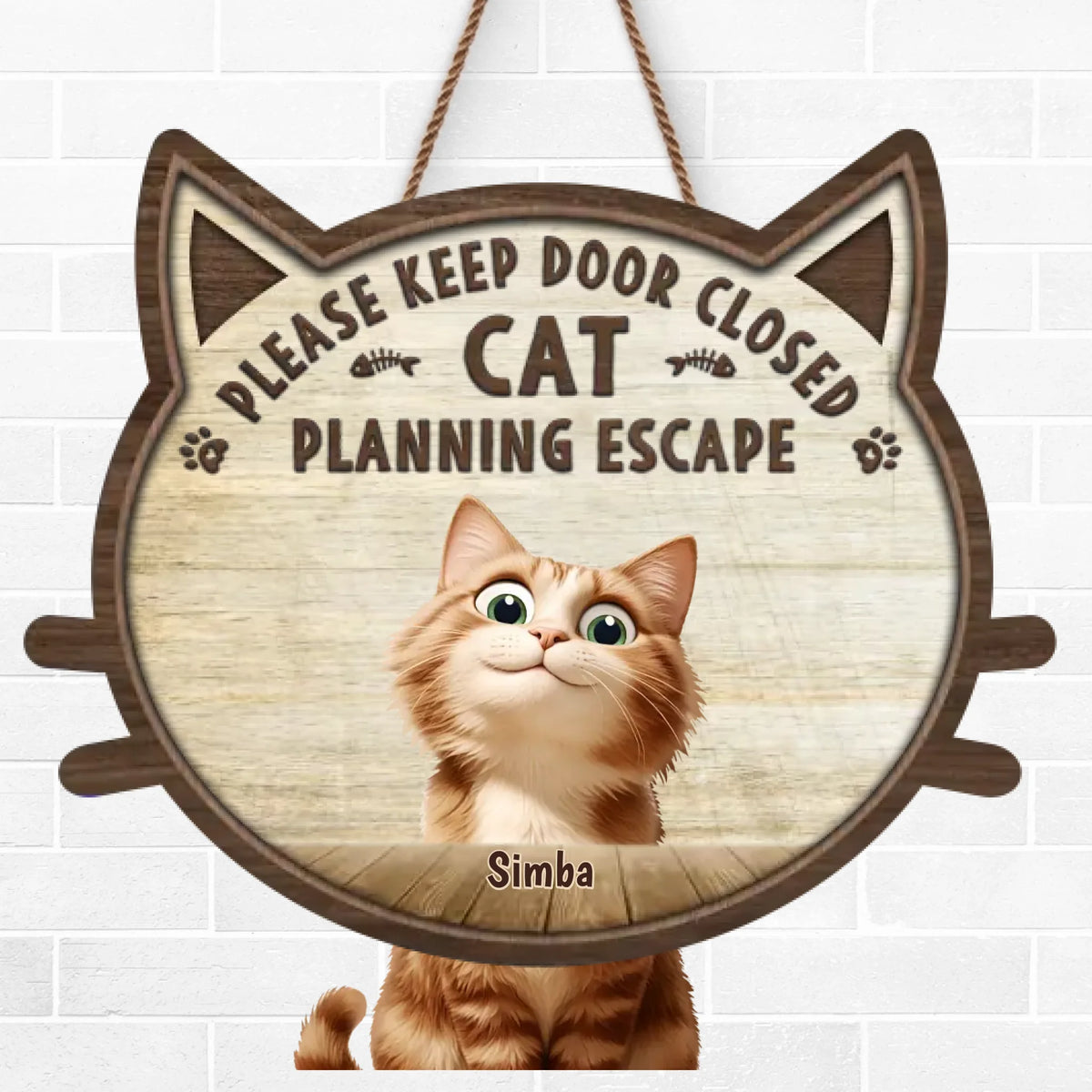 Home Is Where The Cat Is - Cat Personalized Custom Home Decor Wood Sign - House Warming Gift For Pet Owners, Pet Lovers