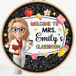 Custom Wood Sign - Personalized Back To School Gifts For Teachers - Step Inside For Classroom Adventures