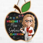 Custom Name Teacher Classroom Decor - Personalized Wood Sign