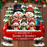 Custom Name Christmas Family Gifts for Grandparents - Personalized Wood Sign