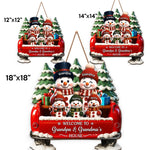 Custom Name Christmas Family Gifts for Grandparents - Personalized Wood Sign