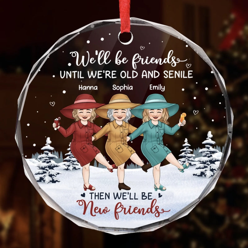 Custom Circle Glass Ornament - Personalized Best Friend Christmas Birthday Gifts For Women, Besties, Sisters, BFF - Still Laughing After All These Years