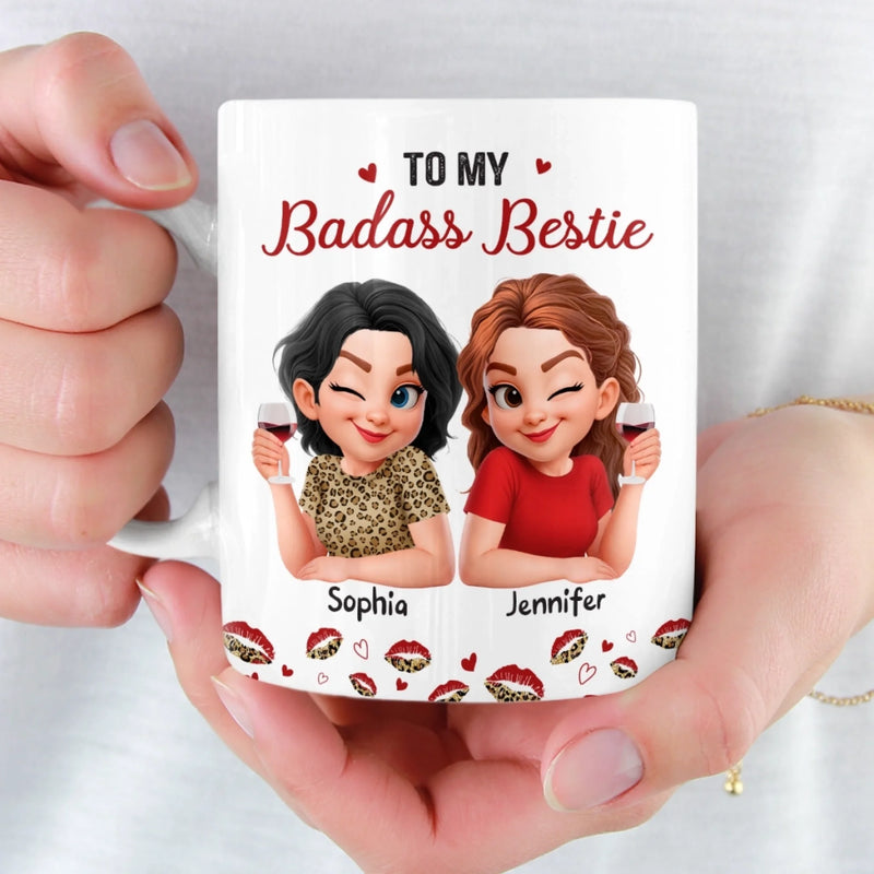 Custom Mug - Personalized Best Friend Birthday Gifts For Women, Besties, Sisters, BFF - Hearts That Just Get It