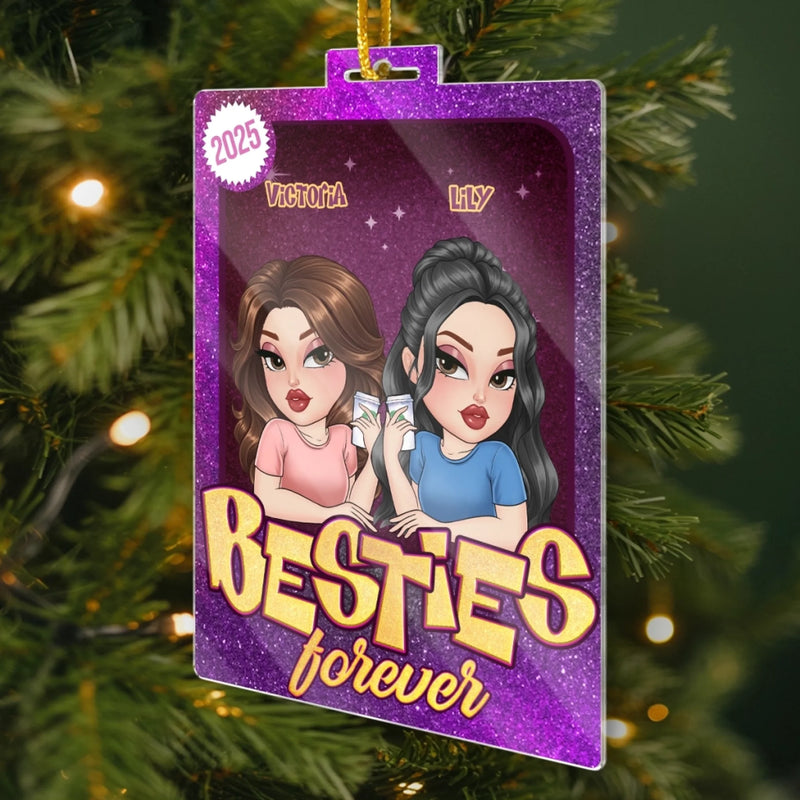 Custom Toy Box Acrylic Ornament - Personalized Best Friend Christmas Birthday Gifts For Women, Besties, Sisters, BFF - Different Souls Same Vibe