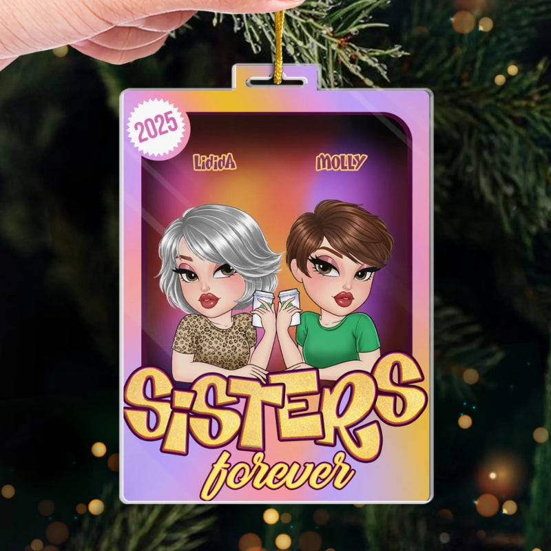 Custom Toy Box Acrylic Ornament - Personalized Best Friend Christmas Birthday Gifts For Women, Besties, Sisters, BFF - Different Souls Same Vibe