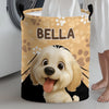 Custom Laundry Basket - Personalized Birthday Gifts For Dog Lovers, Dog Dad And Mom - Paws Off My Stuff