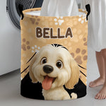 Custom Laundry Basket - Personalized Birthday Gifts For Dog Lovers, Dog Dad And Mom - Paws Off My Stuff