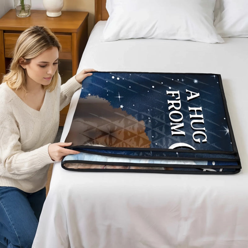 Custom Photo Quilt Blanket - Personalized Memorial Sympathy Gifts For Loss Of Mom, Dad  - Memories Keep You Close Always