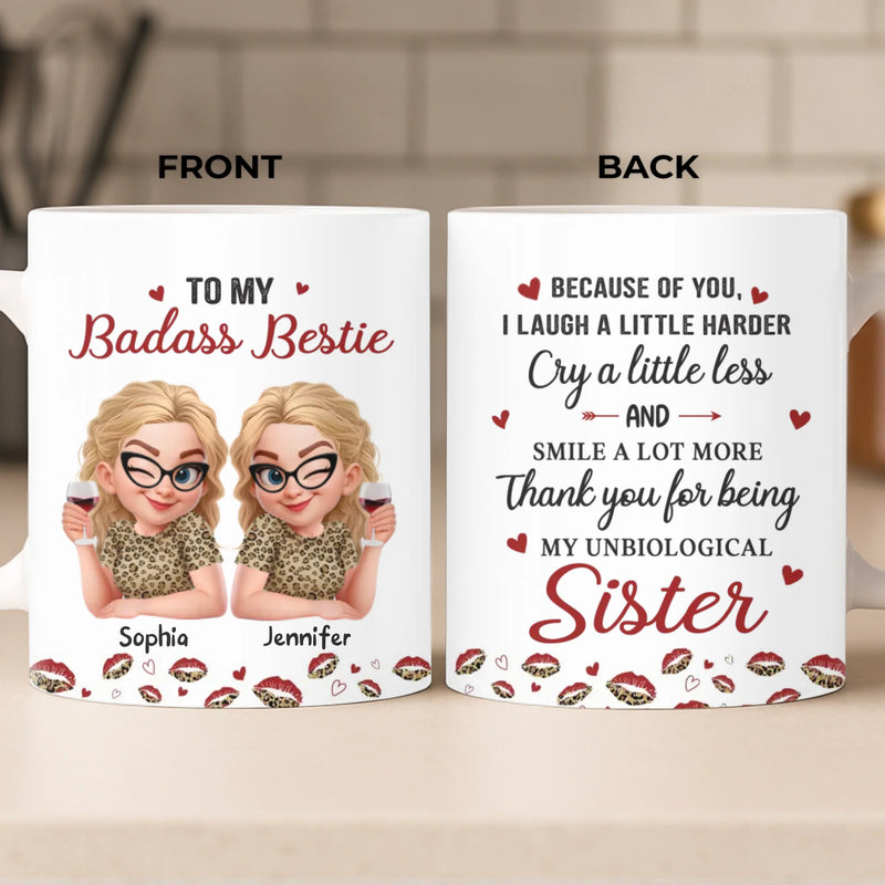 Custom Mug - Personalized Best Friend Birthday Gifts For Women, Besties, Sisters, BFF - Hearts That Just Get It
