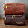 Custom Engraved Leather Toiletry Bag - Personalized  Christmas Birthday Gifts For Dad, Brother, Son, Husband, Groomsman, Best Friends - The Ultimate Man Kit