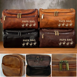 Custom Engraved Leather Toiletry Bag - Personalized Birthday Gifts For Dad, Grandpa - Generations United In Love