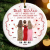 Custom Ceramic Ornament - Personalized Best Friend Christmas Birthday Gifts For Women, Besties, Sisters, BFF - Shining Through Every Season