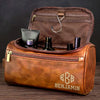 Custom Engraved Leather Toiletry Bag - Personalized Birthday Gifts For Dad, Brother, Grandpa, Husband - Timeless Bond Endless Love