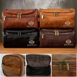 Custom Engraved Leather Toiletry Bag - Personalized Birthday Gifts For Dad, Brother, Grandpa, Husband - Timeless Bond Endless Love