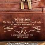 Custom Engraved Leather Toiletry Bag - Personalized Birthday Gifts For Son - Carry Confidence Daily