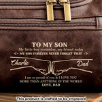 Custom Engraved Leather Toiletry Bag - Personalized Birthday Gifts For Son - Carry Confidence Wherever You Go