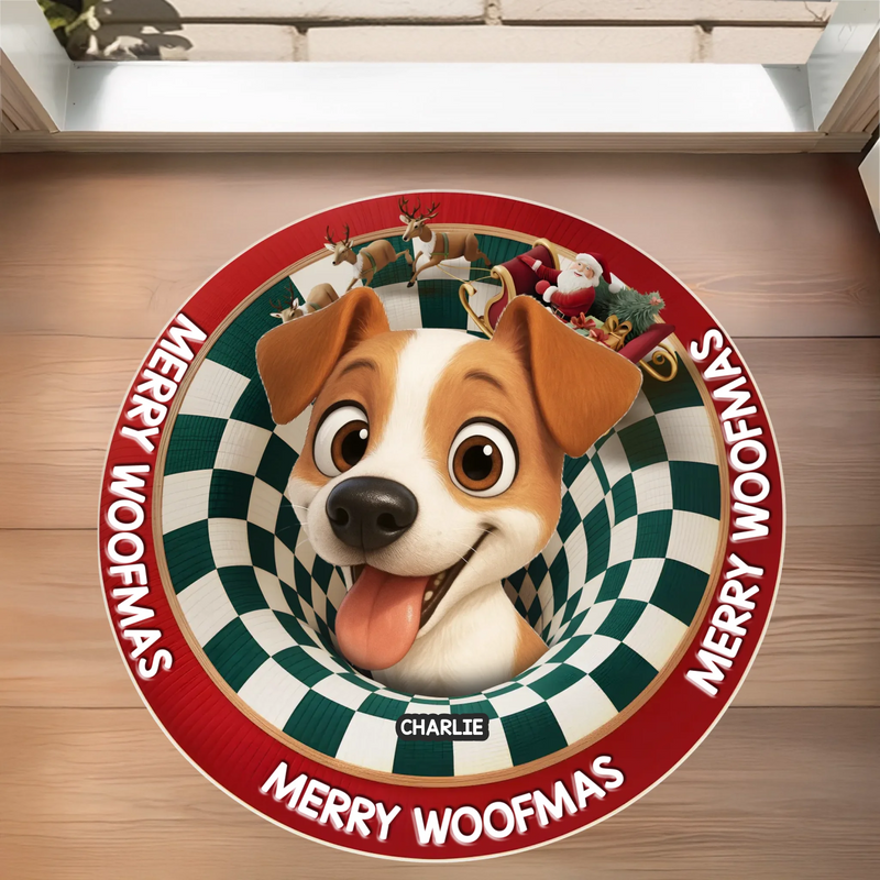 Custom Shaped Doormat - Personalized Christmas Birthday Gifts For Dog Lovers, Dog Dad And Mom - Santa Paws Is Coming To Town