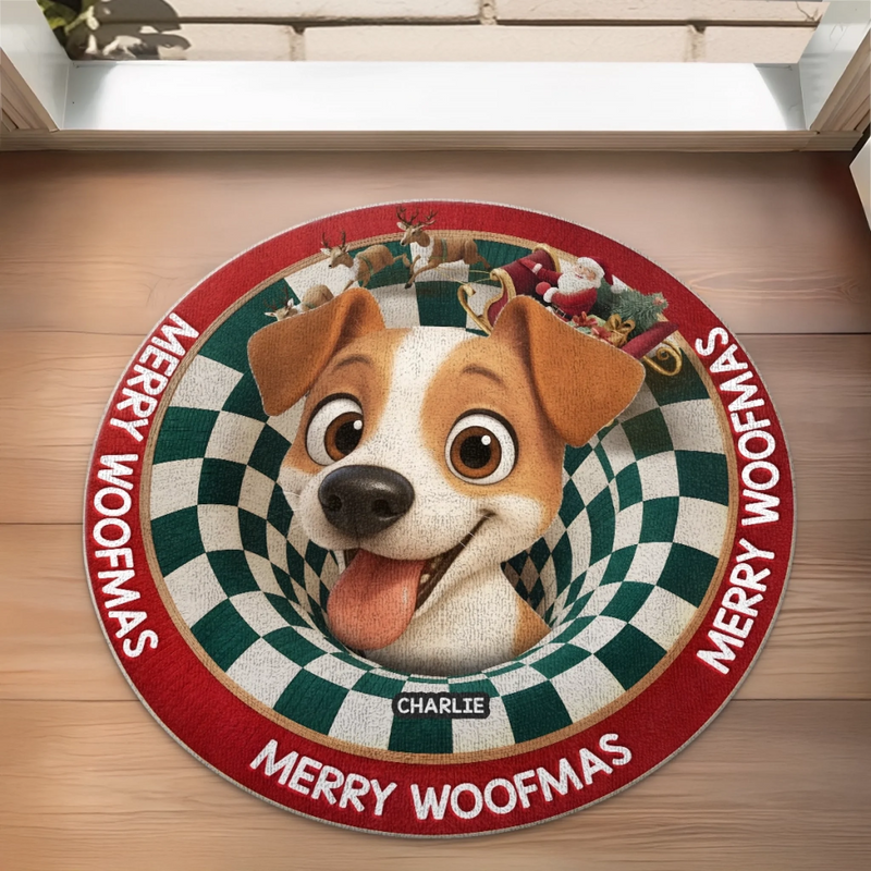 Custom Shaped Doormat - Personalized Christmas Birthday Gifts For Dog Lovers, Dog Dad And Mom - Santa Paws Is Coming To Town