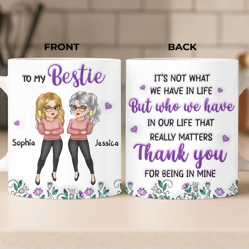 Custom Mug - Personalized Best Friend Birthday Gifts For Women, Besties, Sisters, BFF - You Balance My Crazy