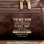 Custom Engraved Leather Toiletry Bag - Personalized Birthday Gifts For Son - Carry What Matters