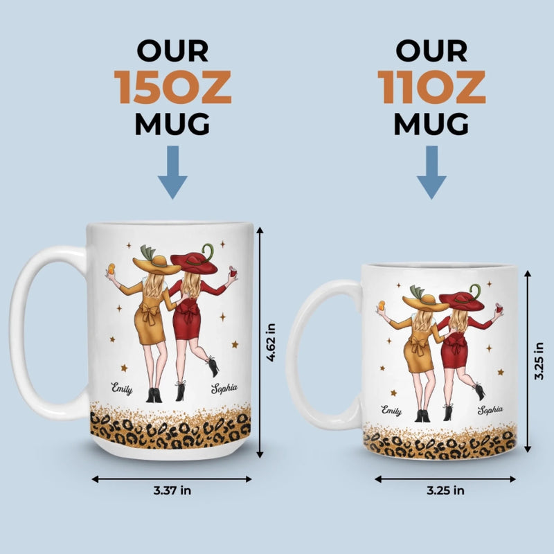 Custom Mug - Personalized Best Friend Birthday Gifts For Women, Besties, Sisters, BFF - You Make My World Loud