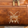 Custom Engraved Leather Toiletry Bag - Personalized  Christmas Birthday Fishing Gifts For Fisherman - For The Guy Who Never Misses A Bite