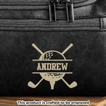 Custom Engraved Leather Toiletry Bag - Personalized  Christmas Birthday Golf Gifts For Men, Women - For The Man Who Plays Life Like Golf