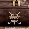 Custom Engraved Leather Toiletry Bag - Personalized  Christmas Birthday Golf Gifts For Men, Women - For The Man Who Plays Life Like Golf