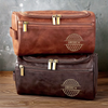 Custom Engraved Leather Toiletry Bag - Personalized  Christmas Birthday Golf Gifts For Men, Women - For The Man Who Plays Life Like Golf