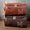 Custom Engraved Leather Toiletry Bag - Personalized  Christmas Birthday Baseball Gifts For Baseball Lovers, Sports Fans, Sports Lovers - Every Stitch Tells A Story