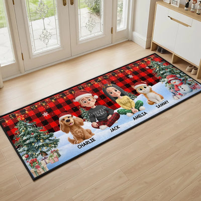 Custom Runner Rug - Personalized Christmas Birthday Gifts For Mom, Dad, Brother, Sister, Kids - Together We Make Spirits Bright