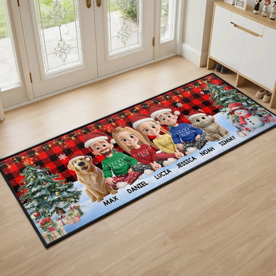Custom Runner Rug - Personalized Christmas Birthday Gifts For Mom, Dad, Brother, Sister, Kids - Joy Fills Every Corner Here