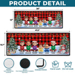 Custom Runner Rug - Personalized Christmas Birthday Gifts For Mom, Dad, Brother, Sister, Kids - Love Warms Our Winter Nights