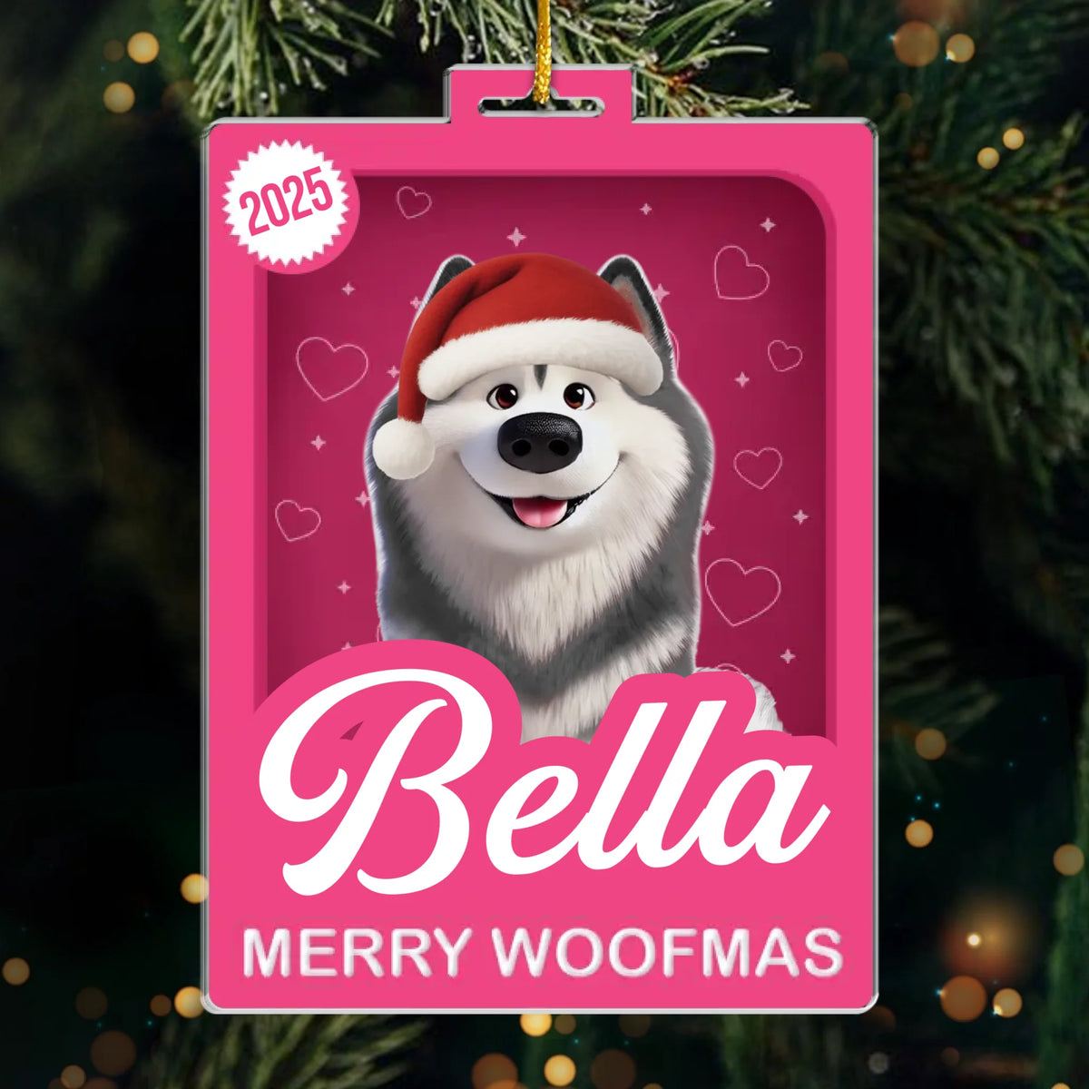 Custom Toy Box Acrylic Ornament - Personalized Christmas Birthday Gifts For Dog Cat Lovers, Dog Dad And Mom, Cat Owners - More Treats, Less Naughty